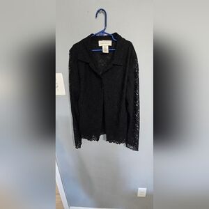 Susan Bristol Black Lace Top